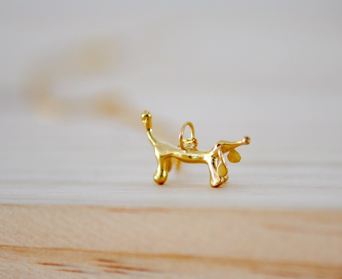 14k Gold Dachshund Necklace — Handmade Dachshund Charm Pendant | Dog Mom Gift - The Jewels You love