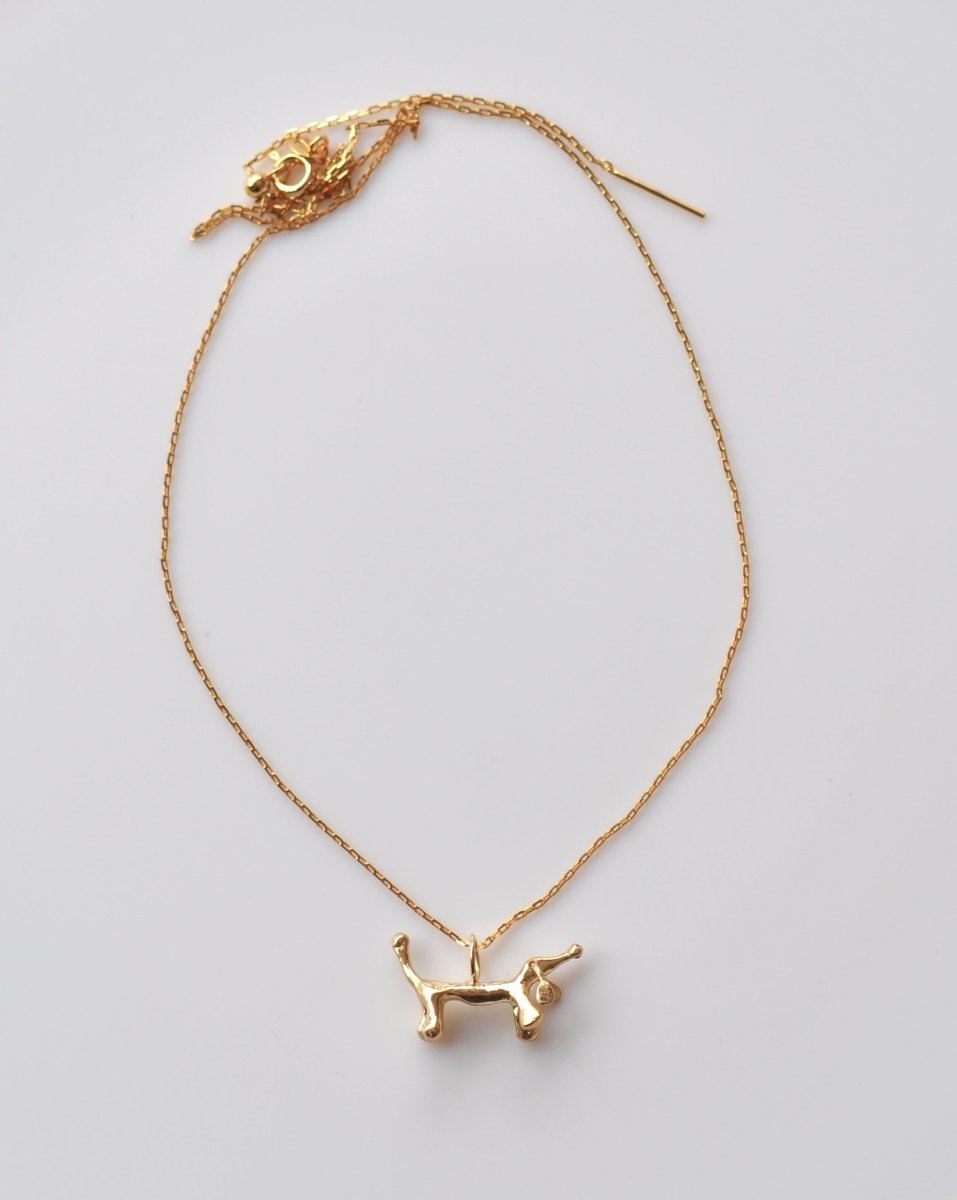 14k Gold Dachshund Necklace — Handmade Dachshund Charm Pendant | Dog Mom Gift - The Jewels You love
