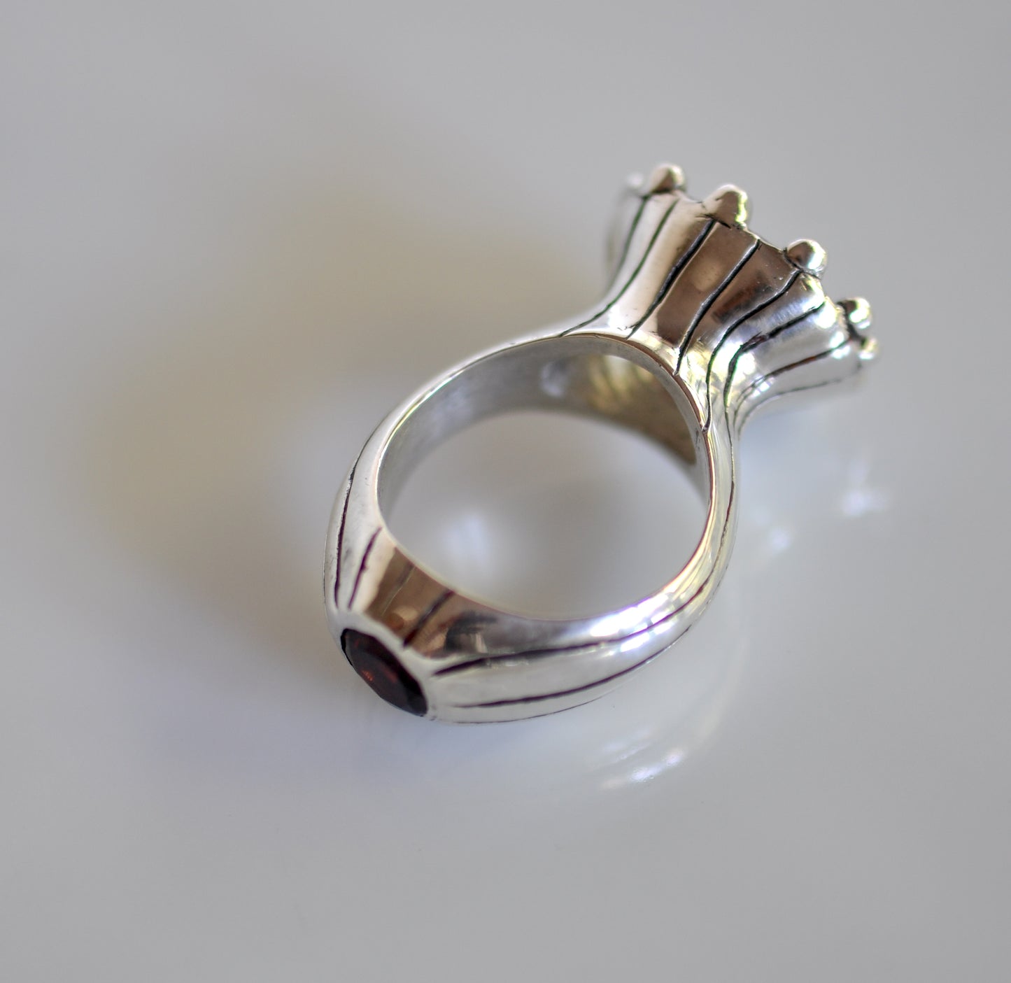 Artistic Jewelry, Statement Silver dendrite Quartz ring