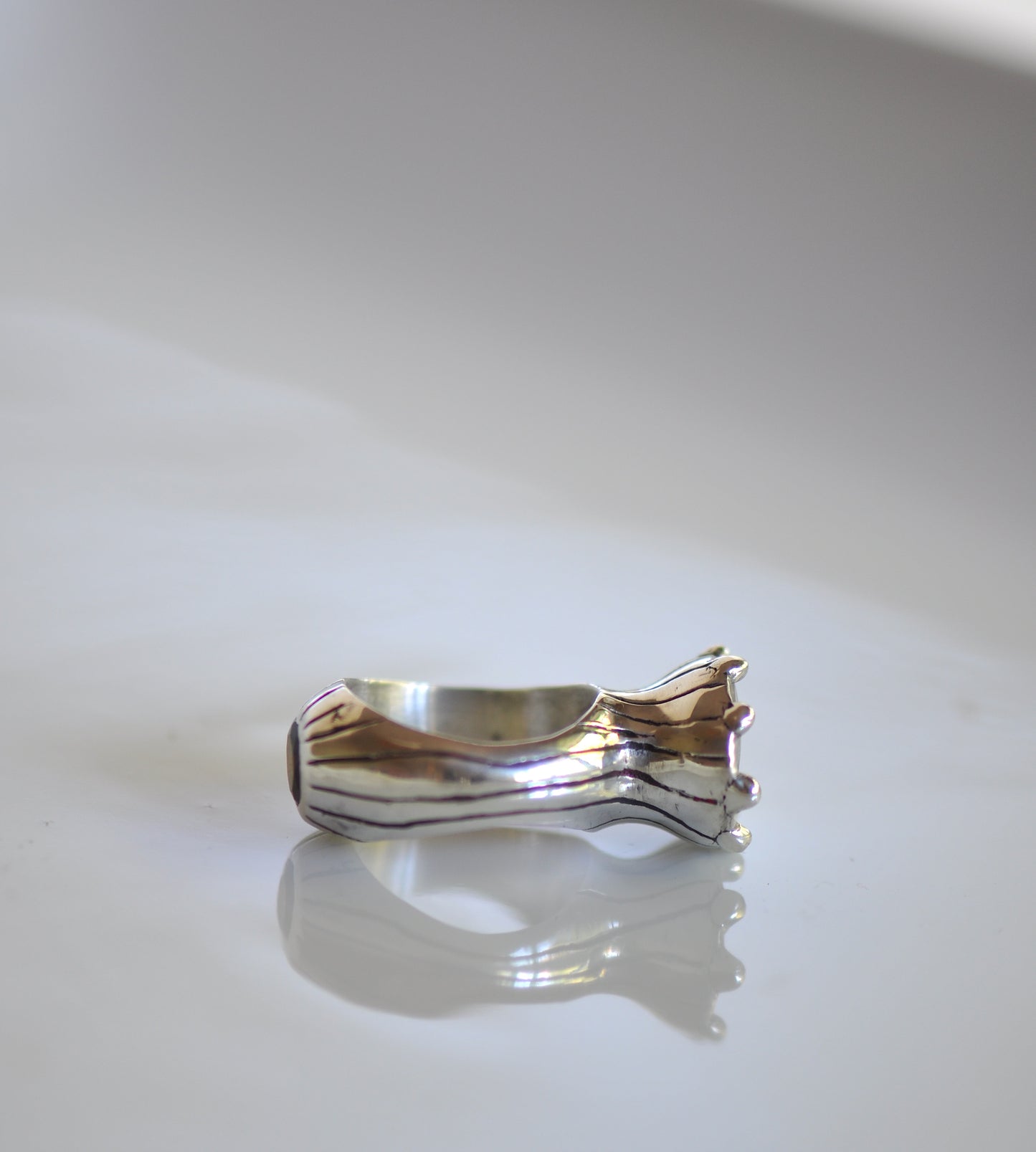 Artistic Jewelry, Statement Silver dendrite Quartz ring