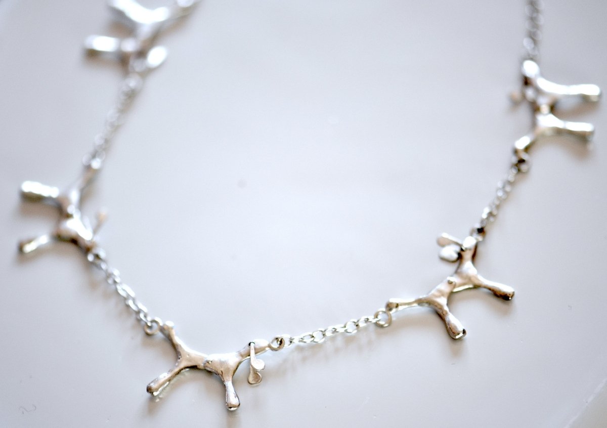 Sterling Silver Dog Charm Necklace — Four Articulated Dog Charms | Handmade Dog Mom Gift - The Jewels You love