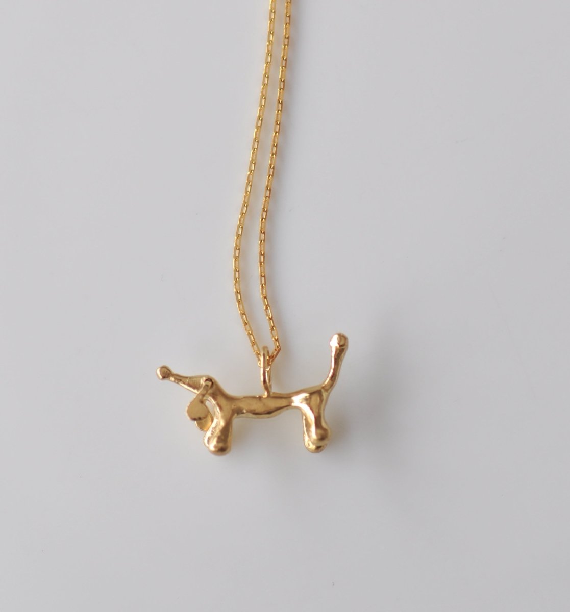 14k Gold Dachshund Necklace — Handmade Dachshund Charm Pendant | Dog Mom Gift - The Jewels You love