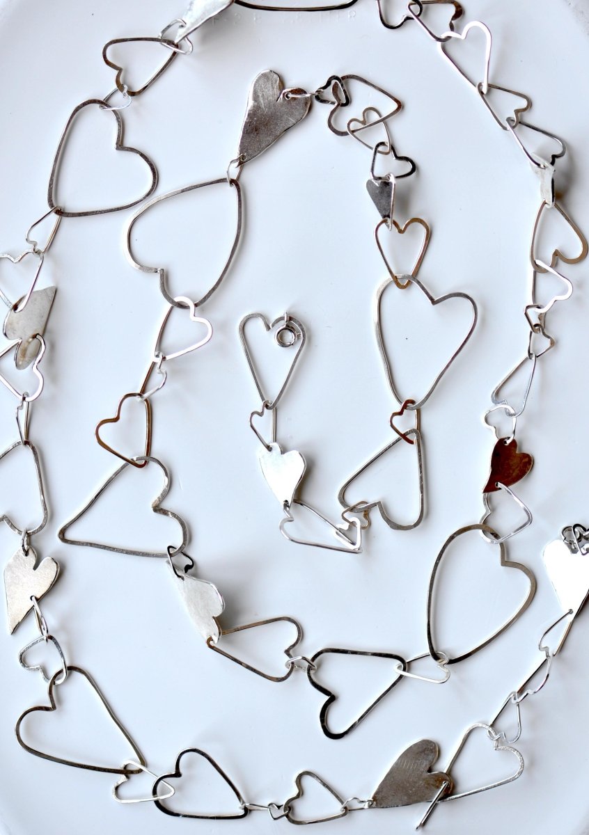 silver heart necklace