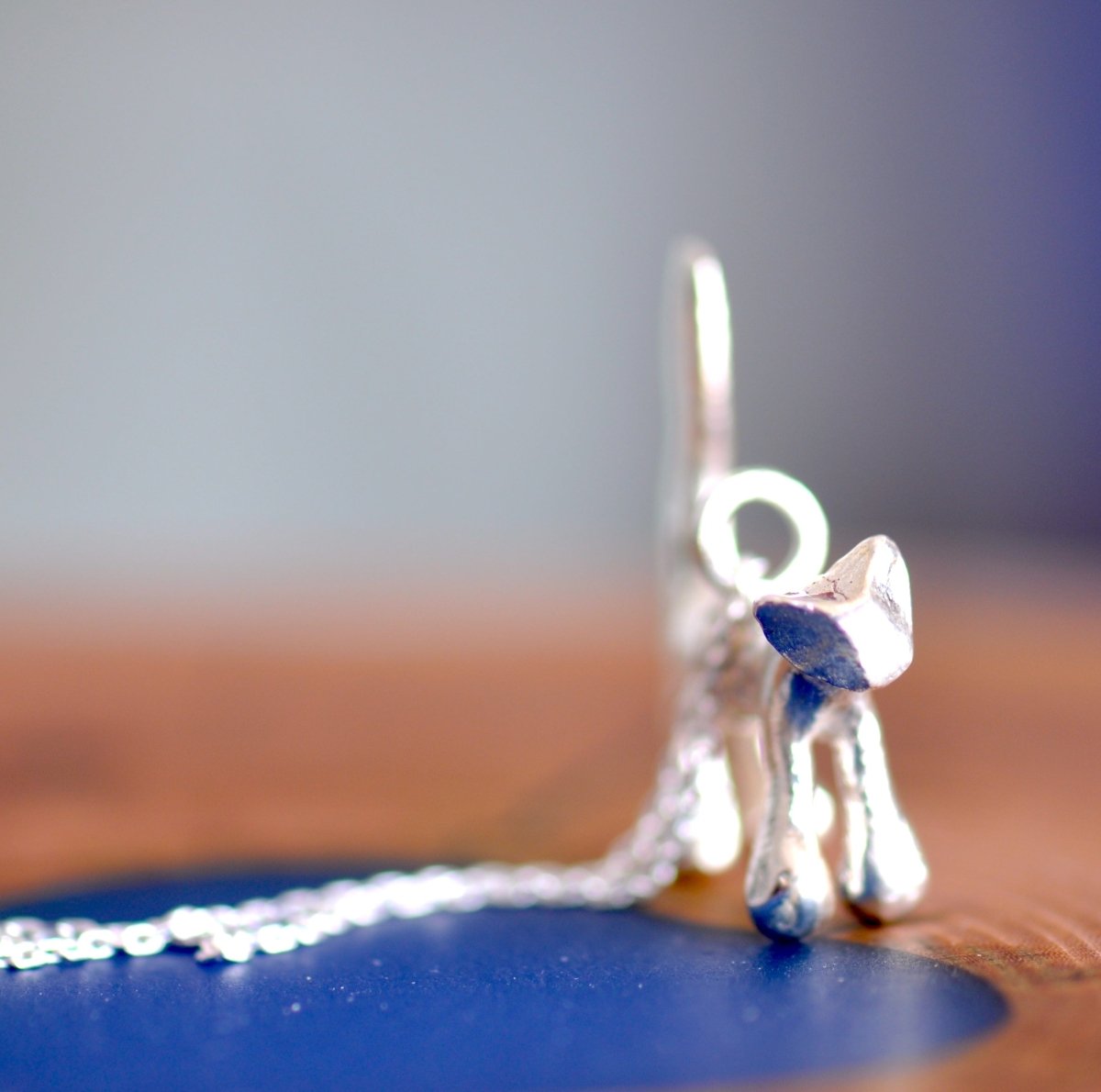 Sterling Silver Cat Charm Necklace — Handmade Cat Pendant | Gift for Cat Lovers - The Jewels You love