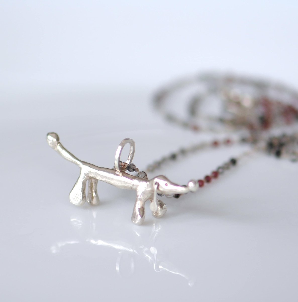 Dachshund charm Necklace | Handmade Sterling Silver dog Jewelry - The Jewels You love