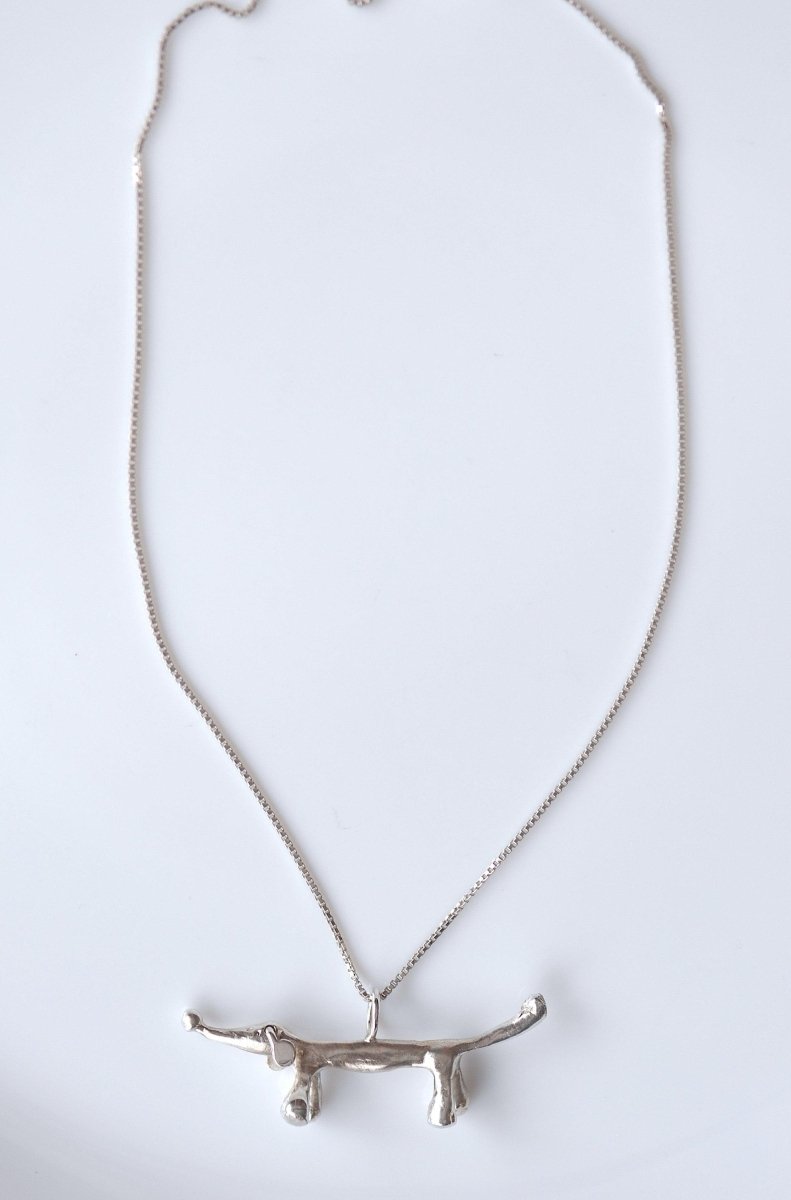 Dachshund charm Necklace | Handmade Sterling Silver dog Jewelry - The Jewels You love