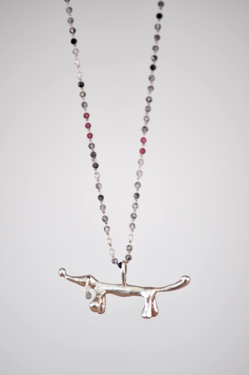 Dachshund charm Necklace | Handmade Sterling Silver dog Jewelry - The Jewels You love